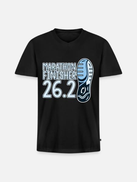 Marathon Finisher 26.2 4 - Men's Premium Organic T-shirt with V-neck - black