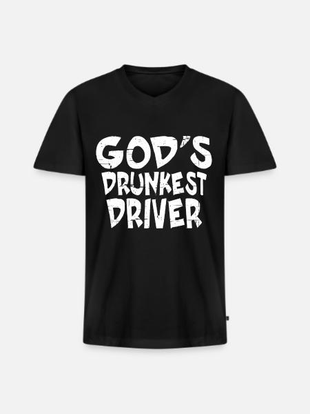 God's Drunkest Driver 7 - Men's Premium Organic T-shirt with V-neck - black
