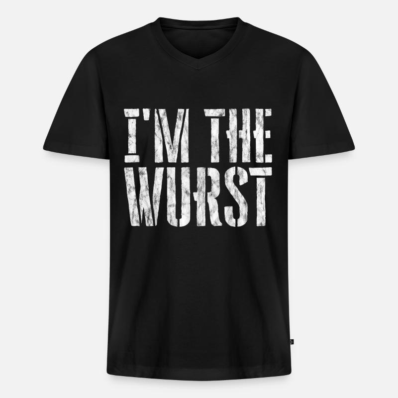 I'm The Wurst 3 - Männer Premium Bio T-Shirt mit V-Ausschnitt - Schwarz