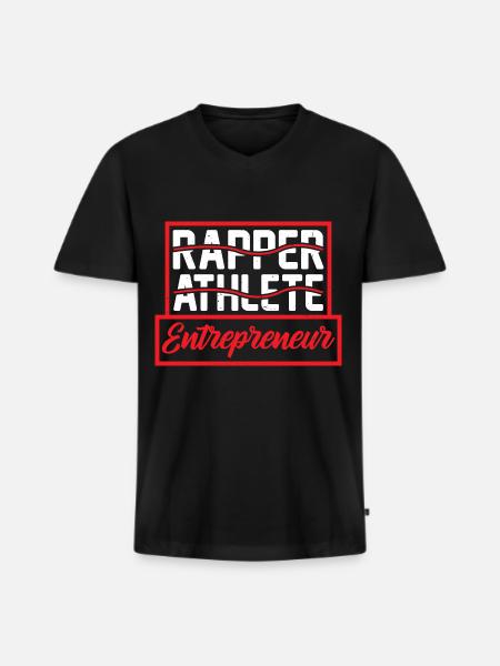 Rapper Athlete Entrepreneur 57 - Men's Premium Organic T-shirt with V-neck - black