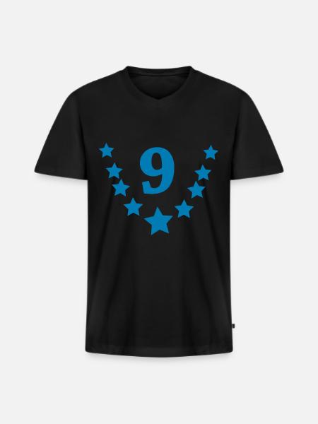 9 years - Men's Premium Organic T-shirt with V-neck - black