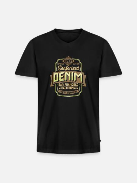Proverbes - T-shirt encolure en V Premium bio Homme - noir