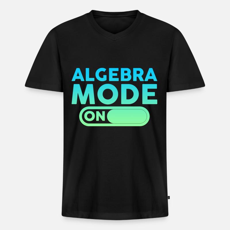 Algebra Mode On 4 - Männer Premium Bio T-Shirt mit V-Ausschnitt - Schwarz