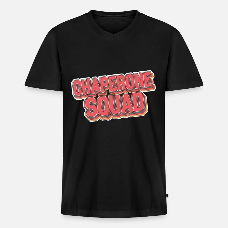 Chaperone Squad 18 - Männer Premium Bio T-Shirt mit V-Ausschnitt - Schwarz