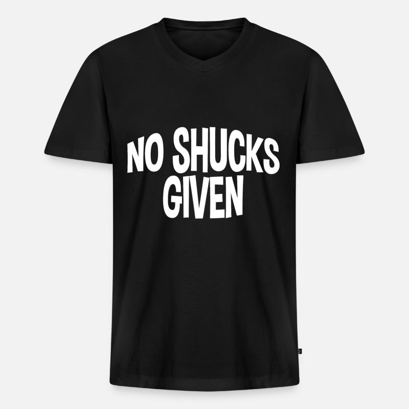 No Shucks Given - Männer Premium Bio T-Shirt mit V-Ausschnitt - Schwarz