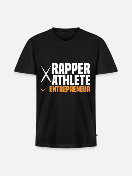 Rapper Athlete Entrepreneur 58 - Men's Premium Organic T-shirt with V-neck - black