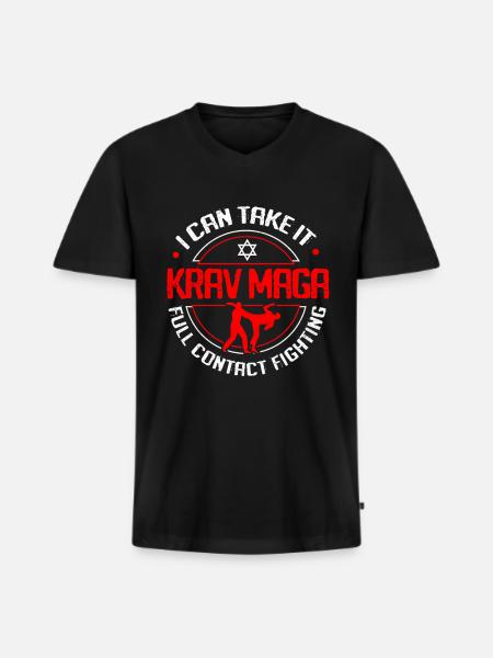 Krav Maga - Men's Premium Organic T-shirt with V-neck - black