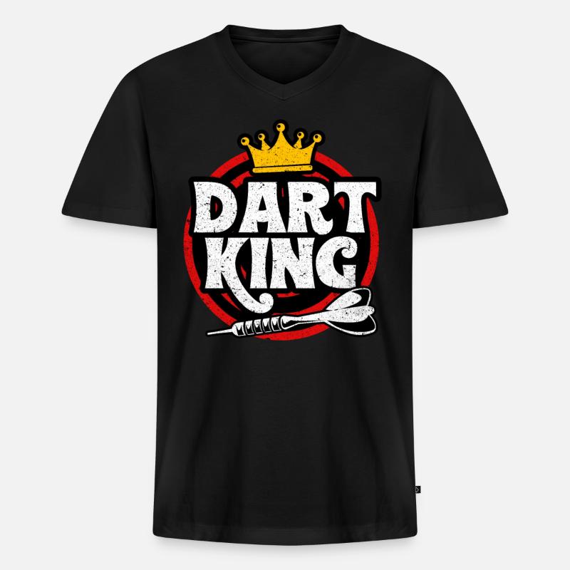 Dart - Männer Premium Bio T-Shirt mit V-Ausschnitt - Schwarz