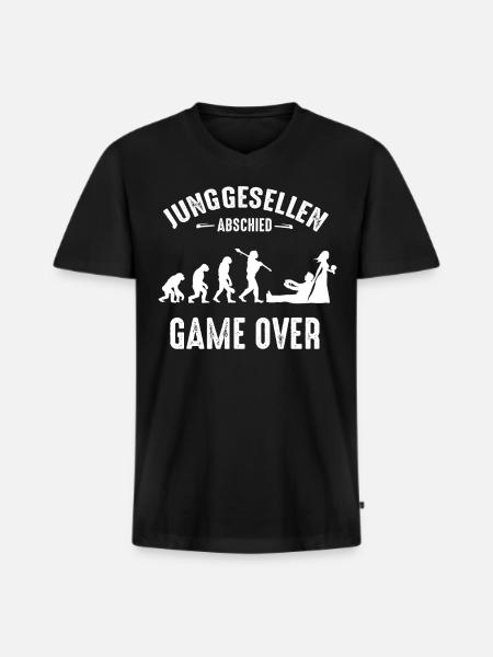 Junggesellenabschied Bräutigam JGA Hochzeit - Männer Premium Bio T-Shirt mit V-Ausschnitt - Schwarz