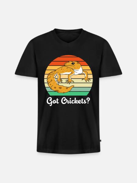 Léopard gecko - T-shirt encolure en V Premium bio Homme - noir
