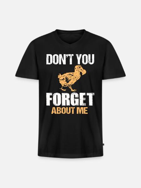 dodo - Men's Premium Organic T-shirt with V-neck - black