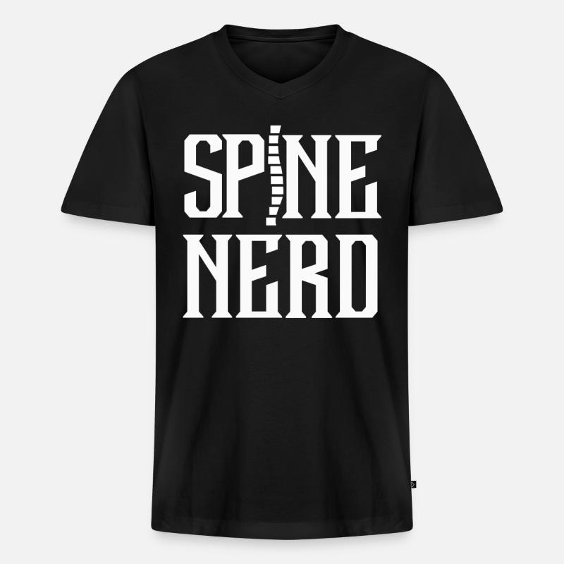 Physiotherapie - Männer Premium Bio T-Shirt mit V-Ausschnitt - Schwarz