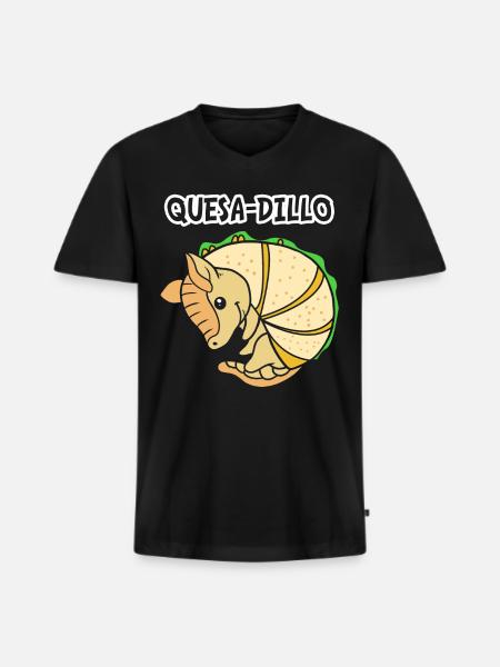 Armadillo Quesadilla Taco - Men's Premium Organic T-shirt with V-neck - black