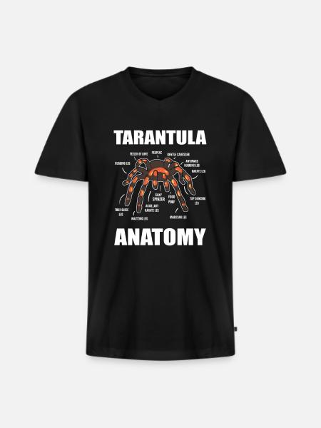Science Araignées Araignées Anatomie d’araignées - T-shirt encolure en V Premium bio Homme - noir