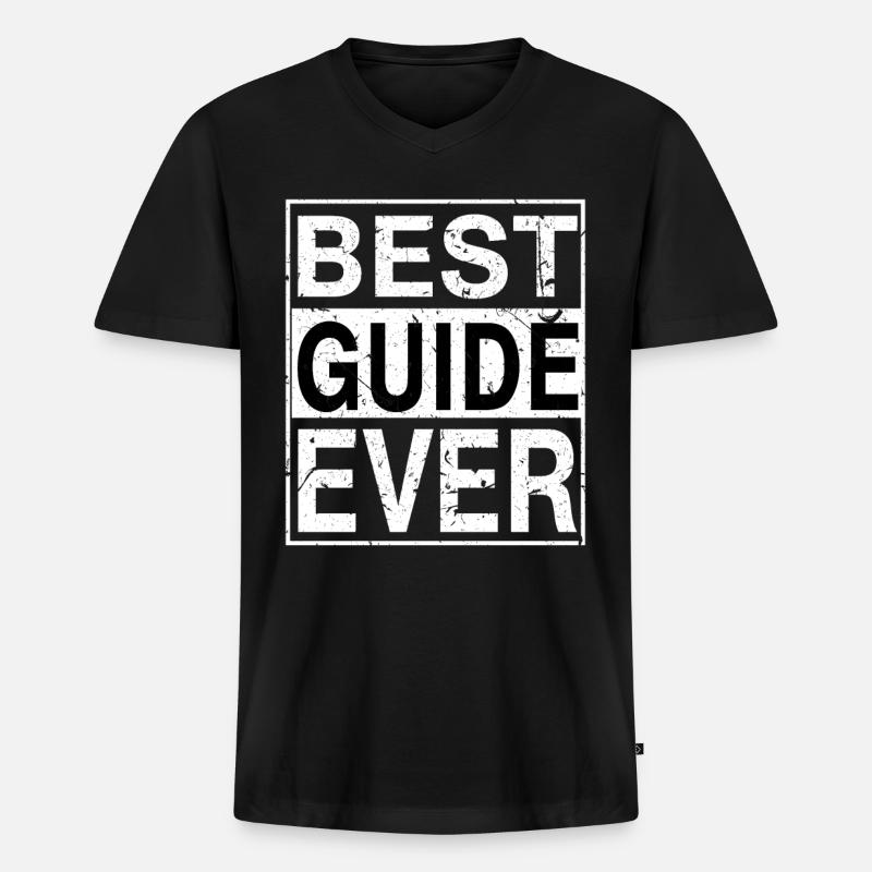 Best Guide ever Guide Gift - Men's Premium Organic T-shirt with V-neck - black