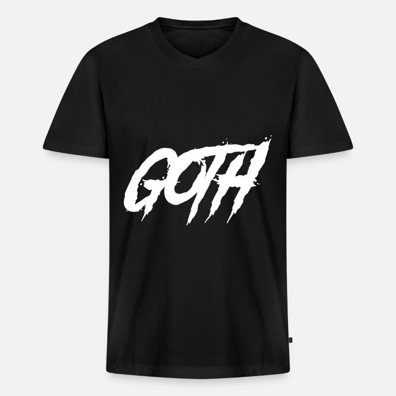 Goth-Boy-Clique Gothic - Männer Premium Bio T-Shirt mit V-Ausschnitt - Schwarz