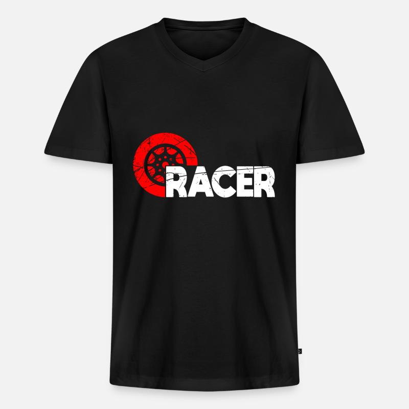 Auto - Männer Premium Bio T-Shirt mit V-Ausschnitt - Schwarz