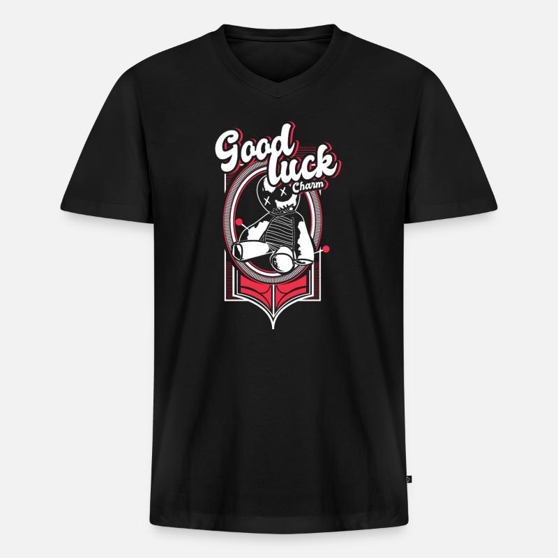 Voodoo Hexerei Geschenkidee - Männer Premium Bio T-Shirt mit V-Ausschnitt - Schwarz