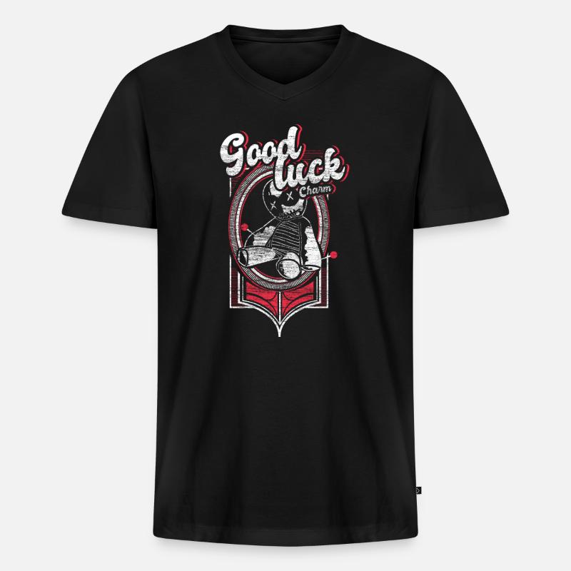 Voodoo Bondieu Gift Idea - Men's Premium Organic T-shirt with V-neck - black