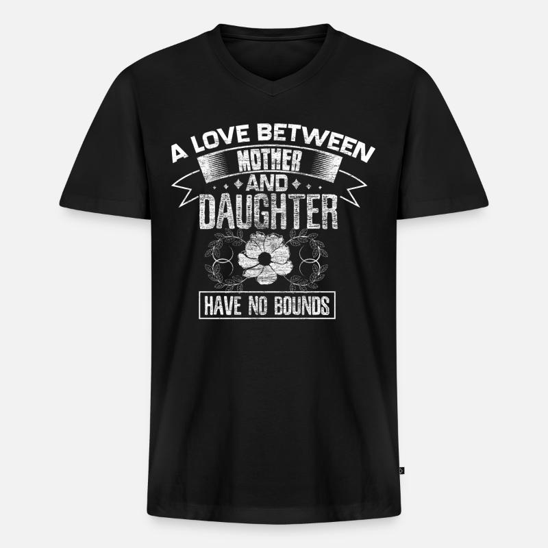Mutter und Tochter Geschenkidee - Männer Premium Bio T-Shirt mit V-Ausschnitt - Schwarz