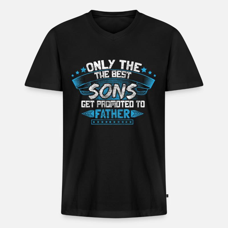 Bester Sohn Junge Geschenkidee - Männer Premium Bio T-Shirt mit V-Ausschnitt - Schwarz