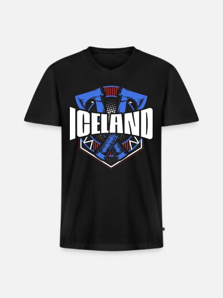 Iceland Reykjavik Pride - Men's Premium Organic T-shirt with V-neck - black