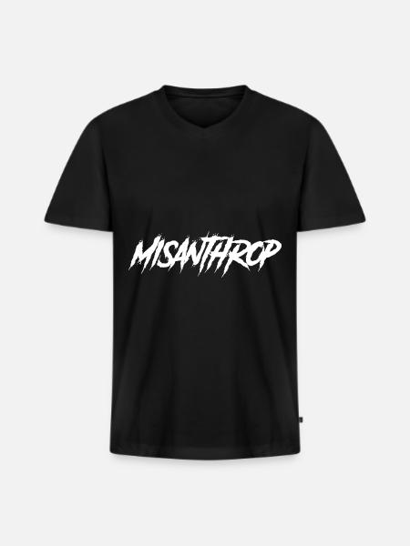 Goth Boy Misanthrope - Men's Premium Organic T-shirt with V-neck - black