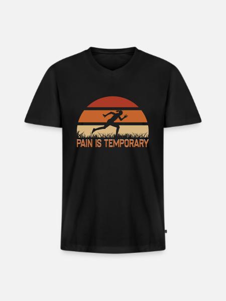 Running Marathon Runner Running - Men's Premium Organic T-shirt with V-neck - black