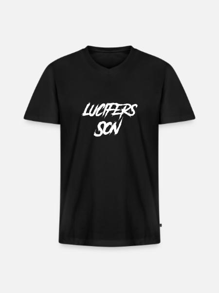Goth Dad Lucifer's son - Men's Premium Organic T-shirt with V-neck - black