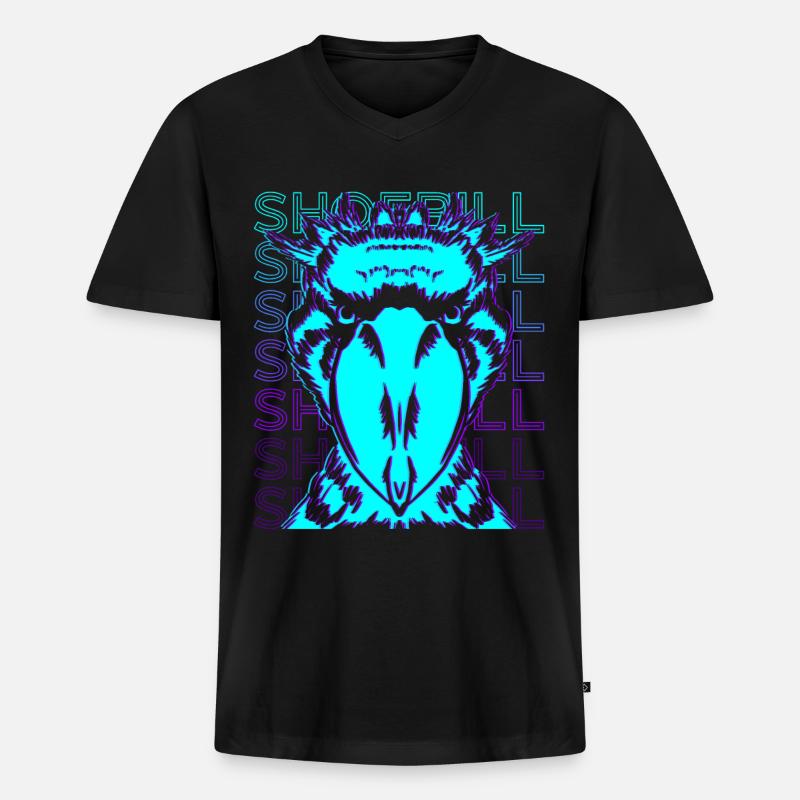 Schuhschnabel Retro - Männer Premium Bio T-Shirt mit V-Ausschnitt - Schwarz