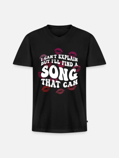 Coquette Aesthetic Downtown - Men's Premium Organic T-shirt with V-neck - black