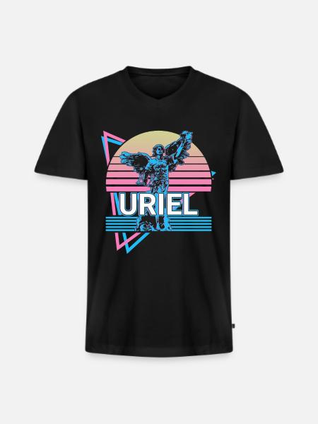 Uriel Archangel Retro - Men's Premium Organic T-shirt with V-neck - black