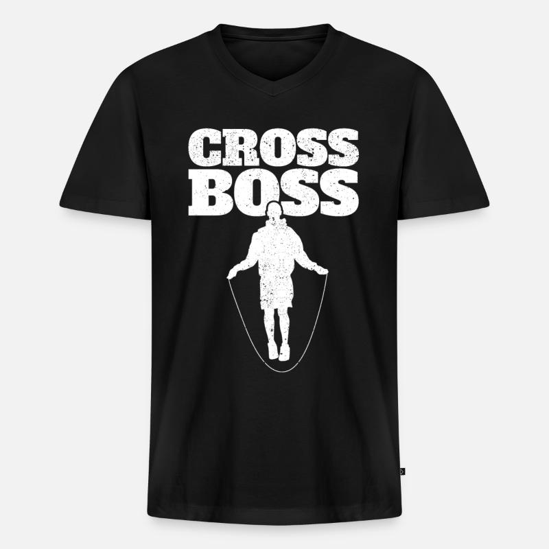 Lustiges Springseil Springseil springen Springseil - Männer Premium Bio T-Shirt mit V-Ausschnitt - Schwarz