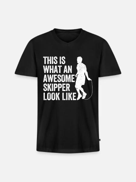 Funny skipping rope skipping rope - Men's Premium Organic T-shirt with V-neck - black