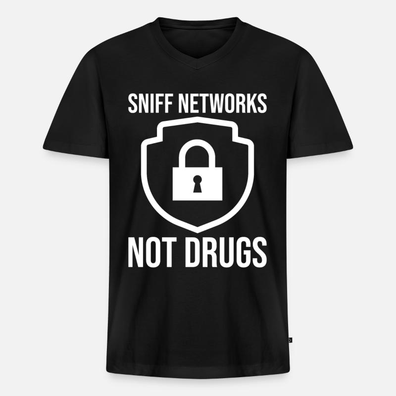 Cybersecurity Computersicherheit Cybersecurity - Männer Premium Bio T-Shirt mit V-Ausschnitt - Schwarz
