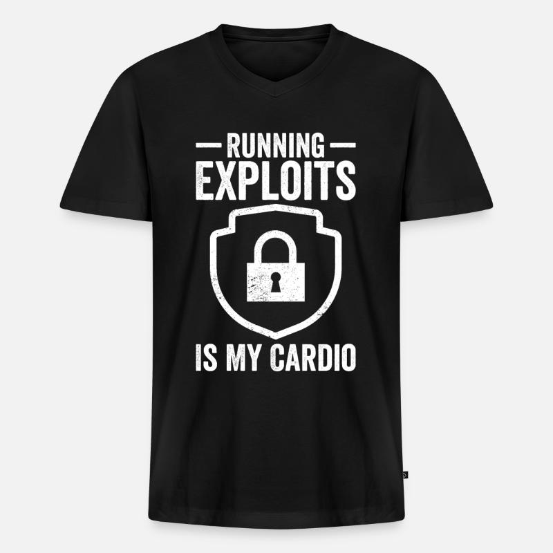Cybersecurity Computer Security Cybersecurity - Men's Premium Organic T-shirt with V-neck - black