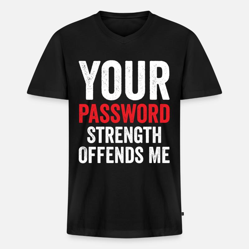 Cybersecurity Computer Security Cybersecurity - Men's Premium Organic T-shirt with V-neck - black