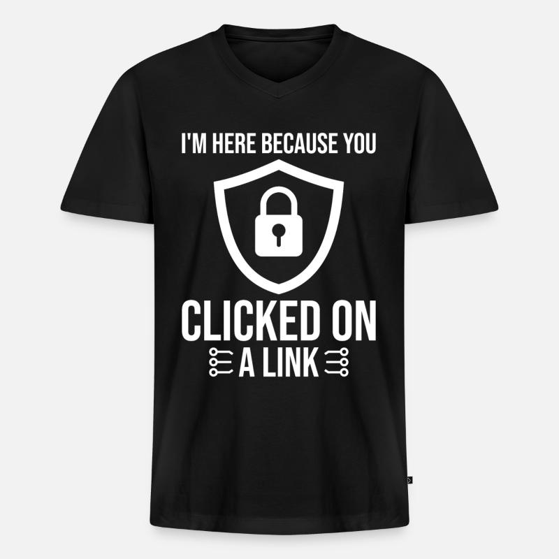 Cybersecurity Computersicherheit Cybersecurity - Männer Premium Bio T-Shirt mit V-Ausschnitt - Schwarz