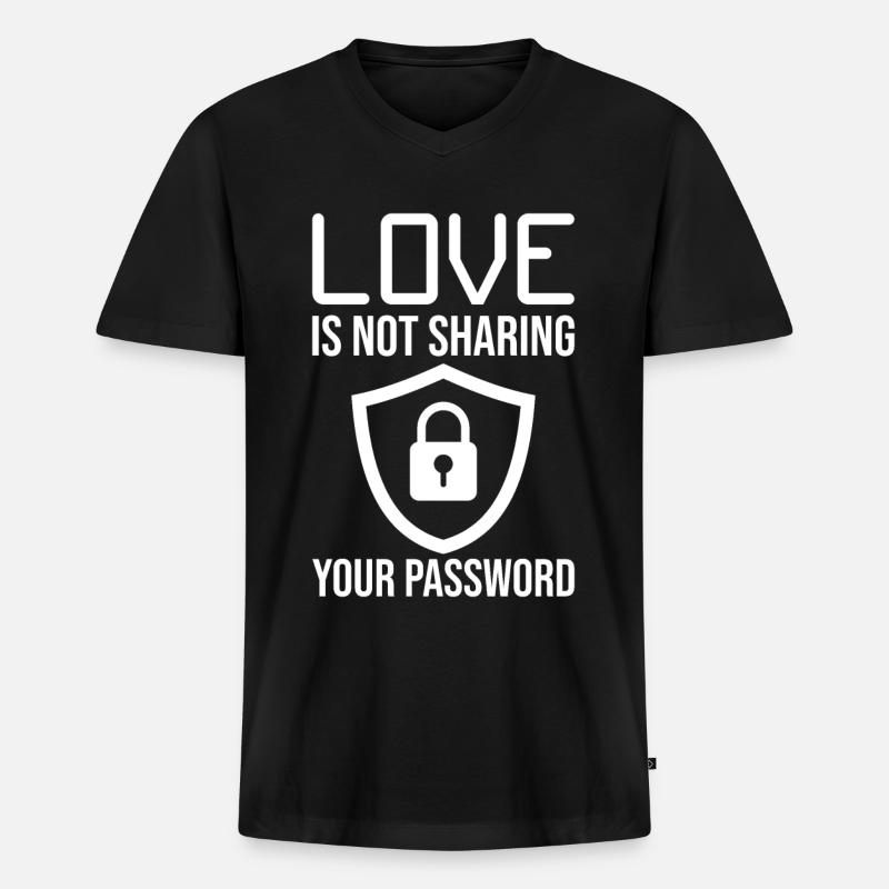 Cybersecurity Computersicherheit Cybersecurity - Männer Premium Bio T-Shirt mit V-Ausschnitt - Schwarz