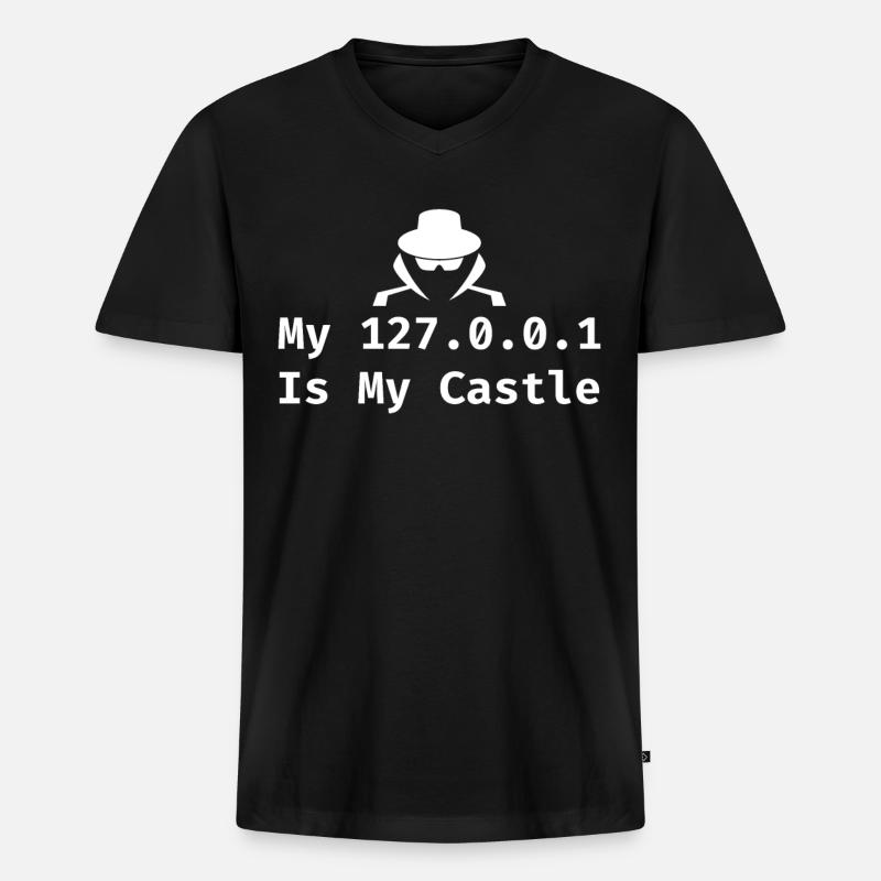 Cybersecurity Computersicherheit Cybersecurity - Männer Premium Bio T-Shirt mit V-Ausschnitt - Schwarz