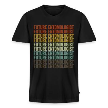 Zukünftiger Entomologe Entomologe Entomologie-Stud - Männer Premium Bio T-Shirt mit V-Ausschnitt - Schwarz - Vorne - Nico (187cm)