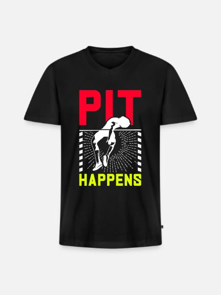 Pole vault Pole vaulter - Men's Premium Organic T-shirt with V-neck - black