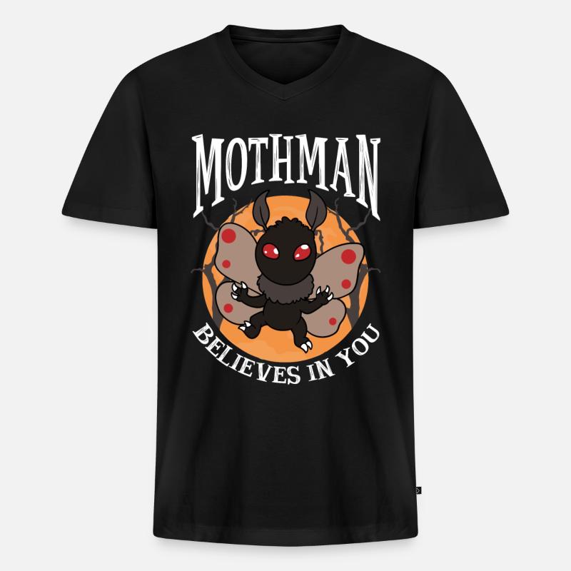 Kryptide Folklore - Männer Premium Bio T-Shirt mit V-Ausschnitt - Schwarz