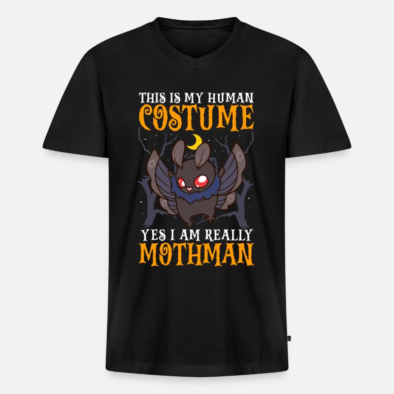 Kryptide Folklore - Männer Premium Bio T-Shirt mit V-Ausschnitt - Schwarz