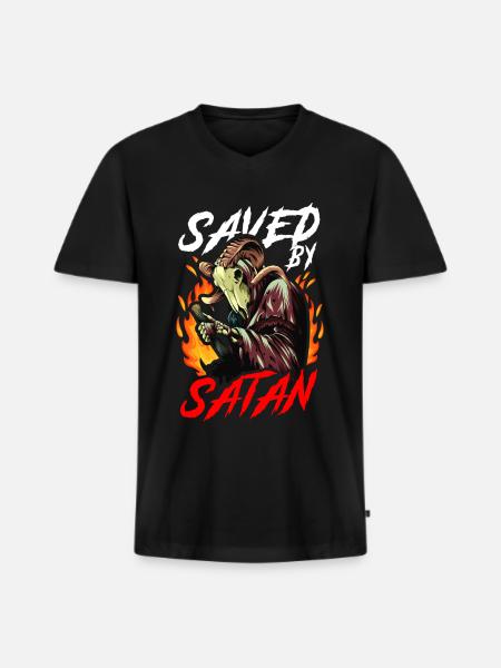 Funny Satanism Satanic - Men's Premium Organic T-shirt with V-neck - black