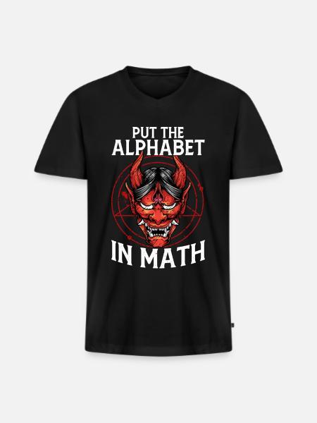 Funny Satanism Satanic Satan - Men's Premium Organic T-shirt with V-neck - black