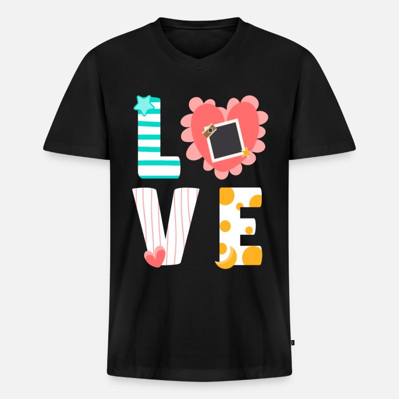 Scrapbooking Scrapbooker - Männer Premium Bio T-Shirt mit V-Ausschnitt - Schwarz