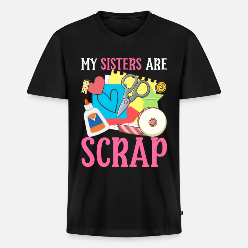 Scrapbooking Scrapbooker - Männer Premium Bio T-Shirt mit V-Ausschnitt - Schwarz