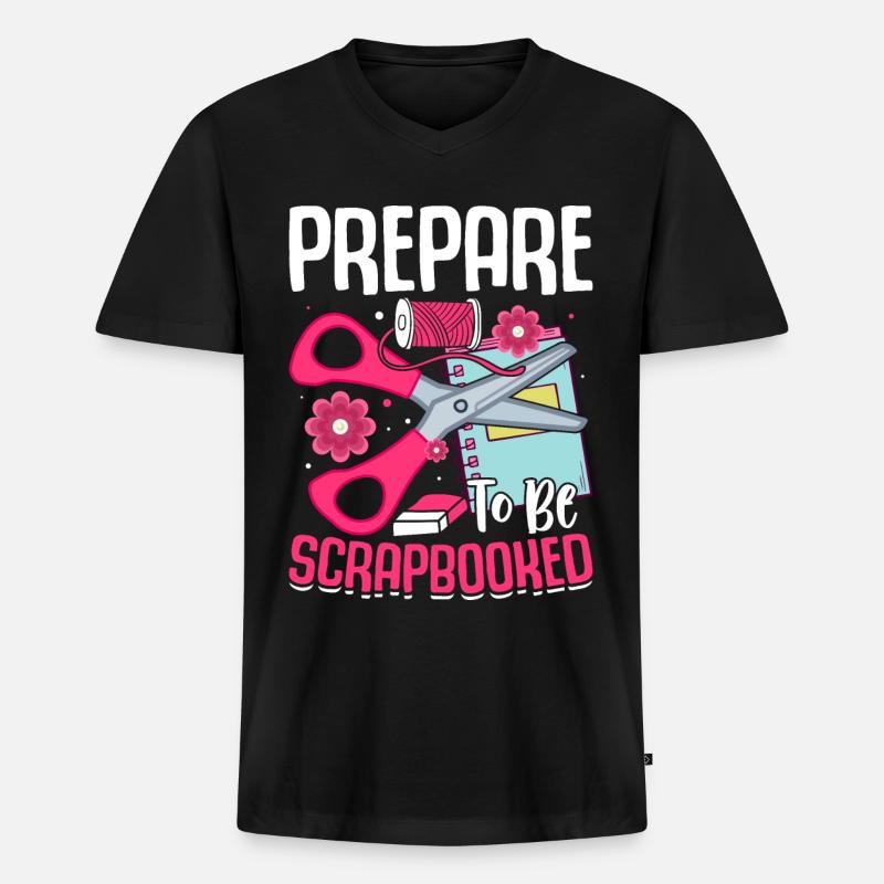 Scrapbooking Scrapbooker - Männer Premium Bio T-Shirt mit V-Ausschnitt - Schwarz