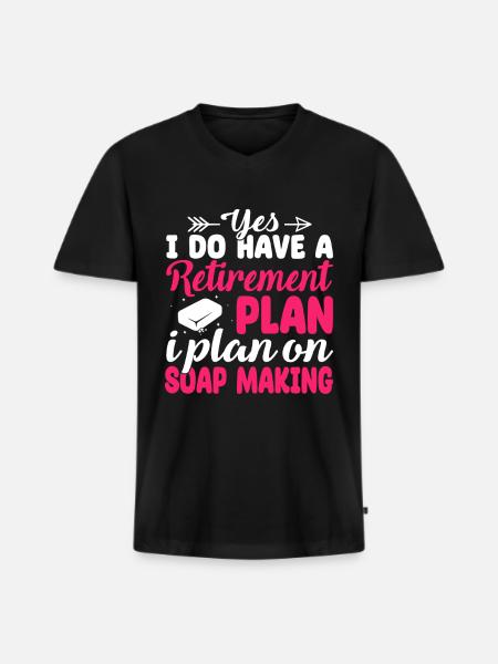 Savonnier Savonnologue - T-shirt encolure en V Premium bio Homme - noir